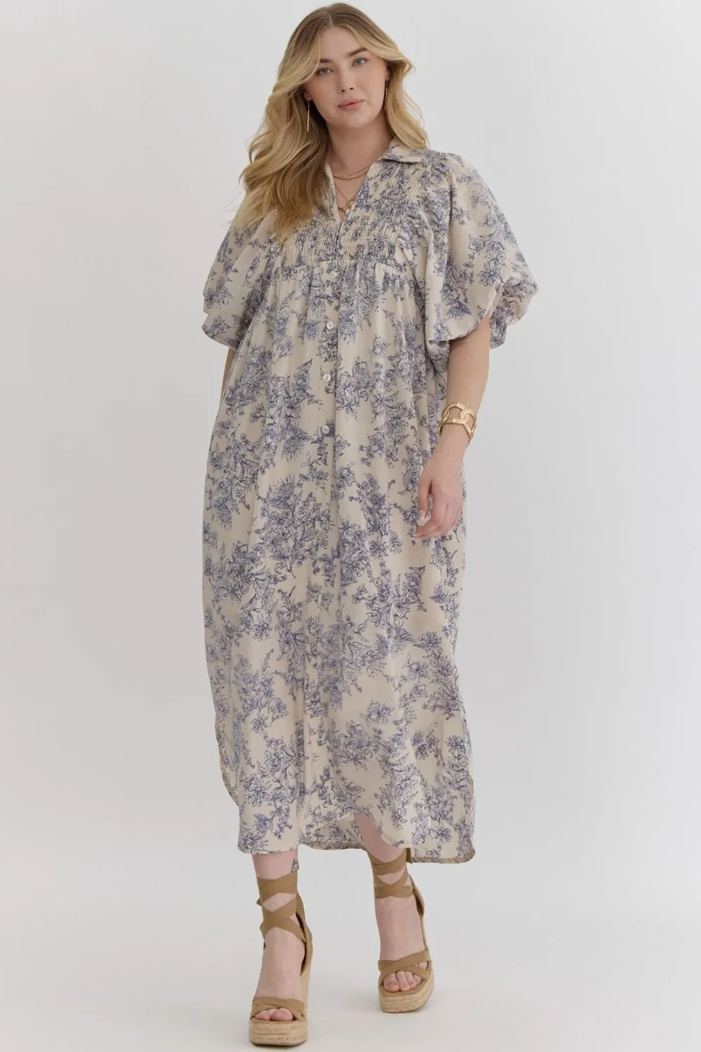 Versailles Floral Maxi Dress - Cream *Regular & Curvy*