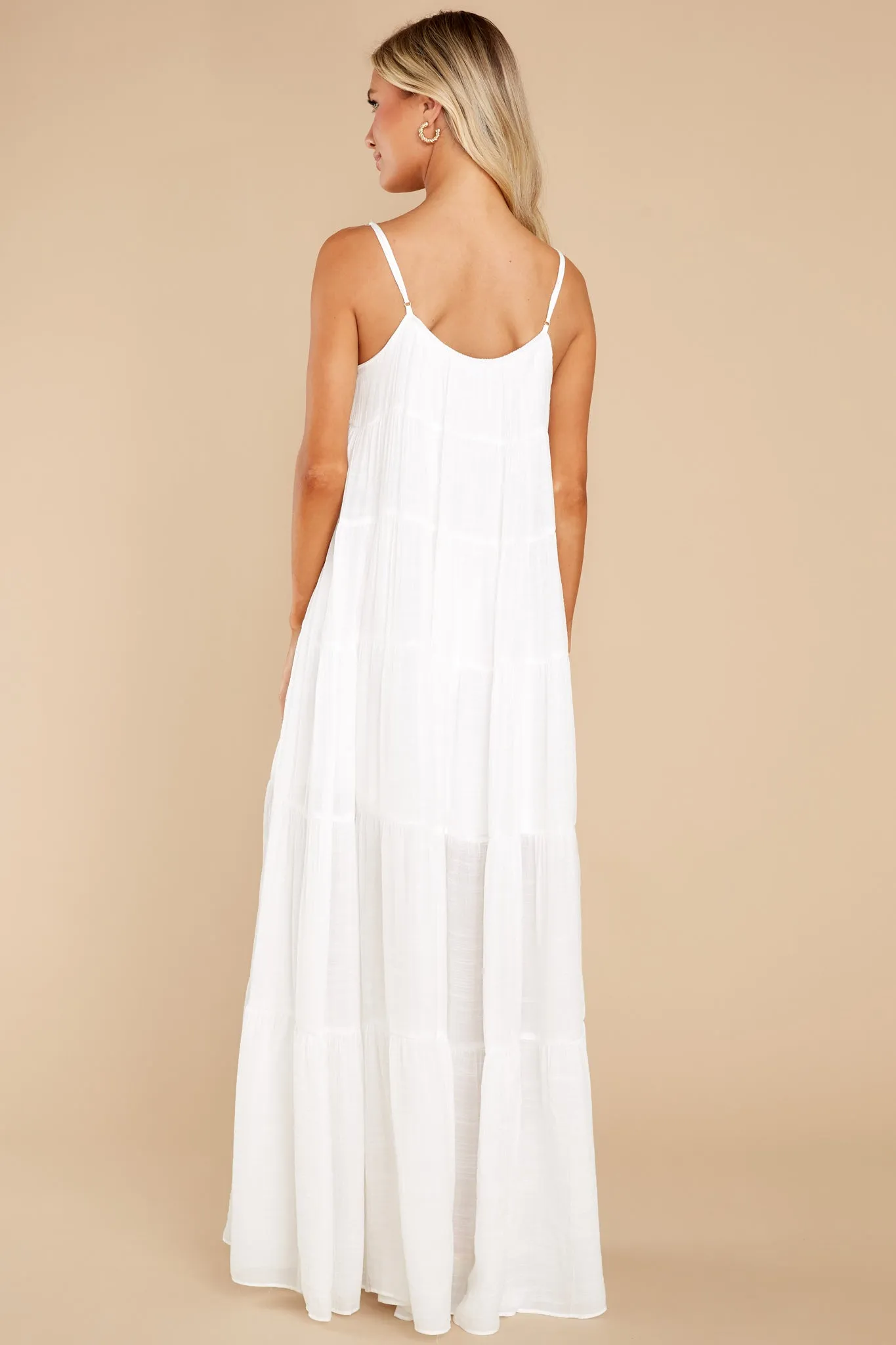 Waiting By The Wayside White Maxi Dress