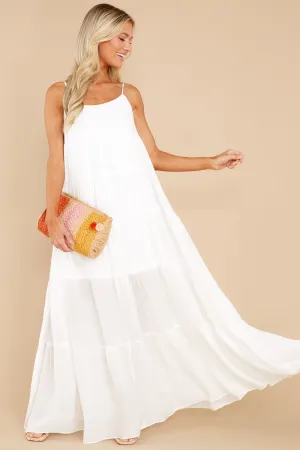 Waiting By The Wayside White Maxi Dress