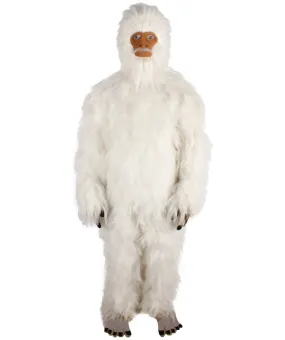 White Furry Yeti Snowman Costume | Flame-retardant Synthetic Materials