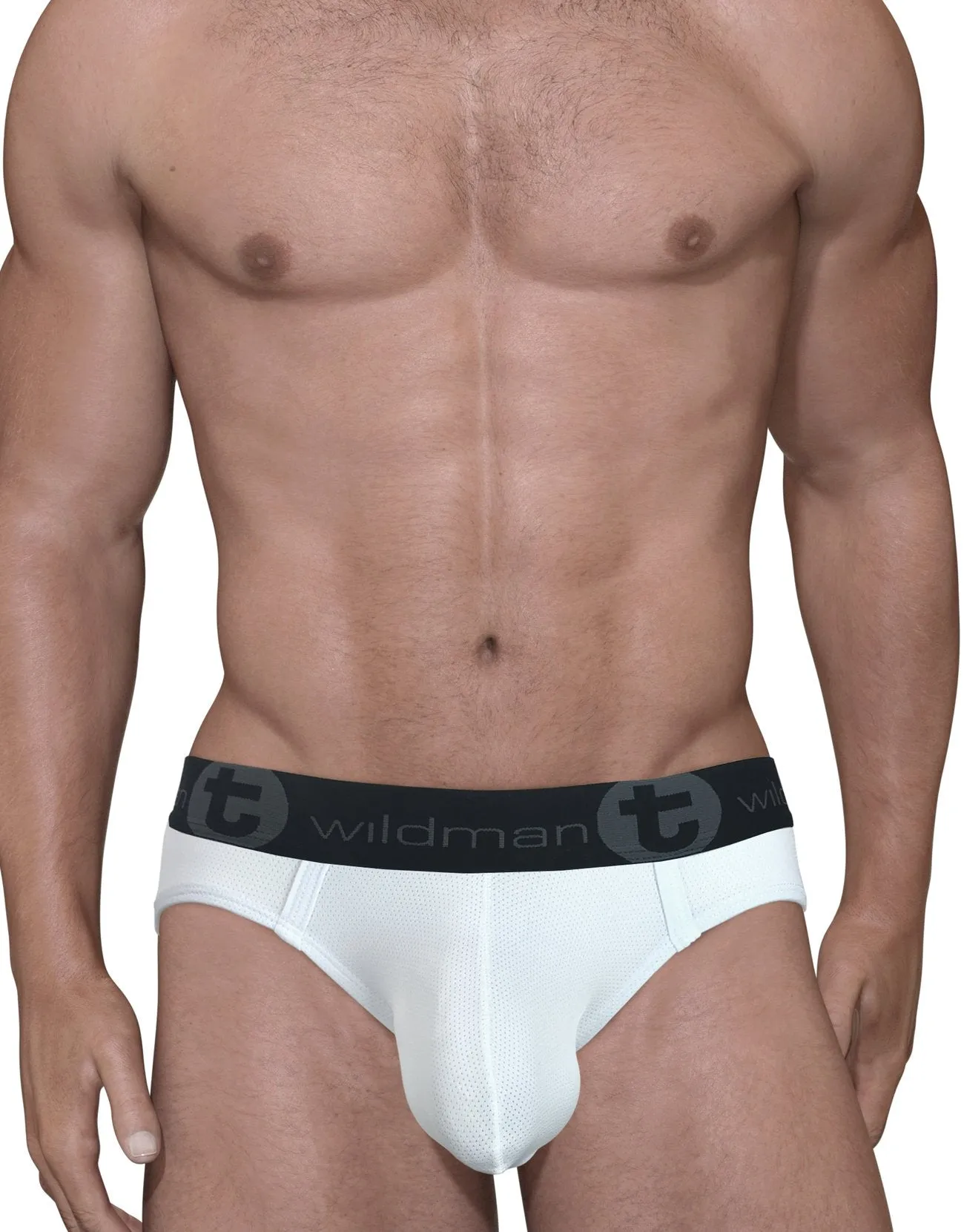 Wildmant Mesh Big Boy Pouch Brief - White