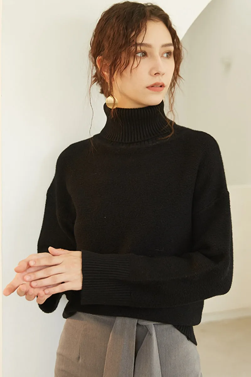 Women Loose And Comfortable Turtleneck Sweater