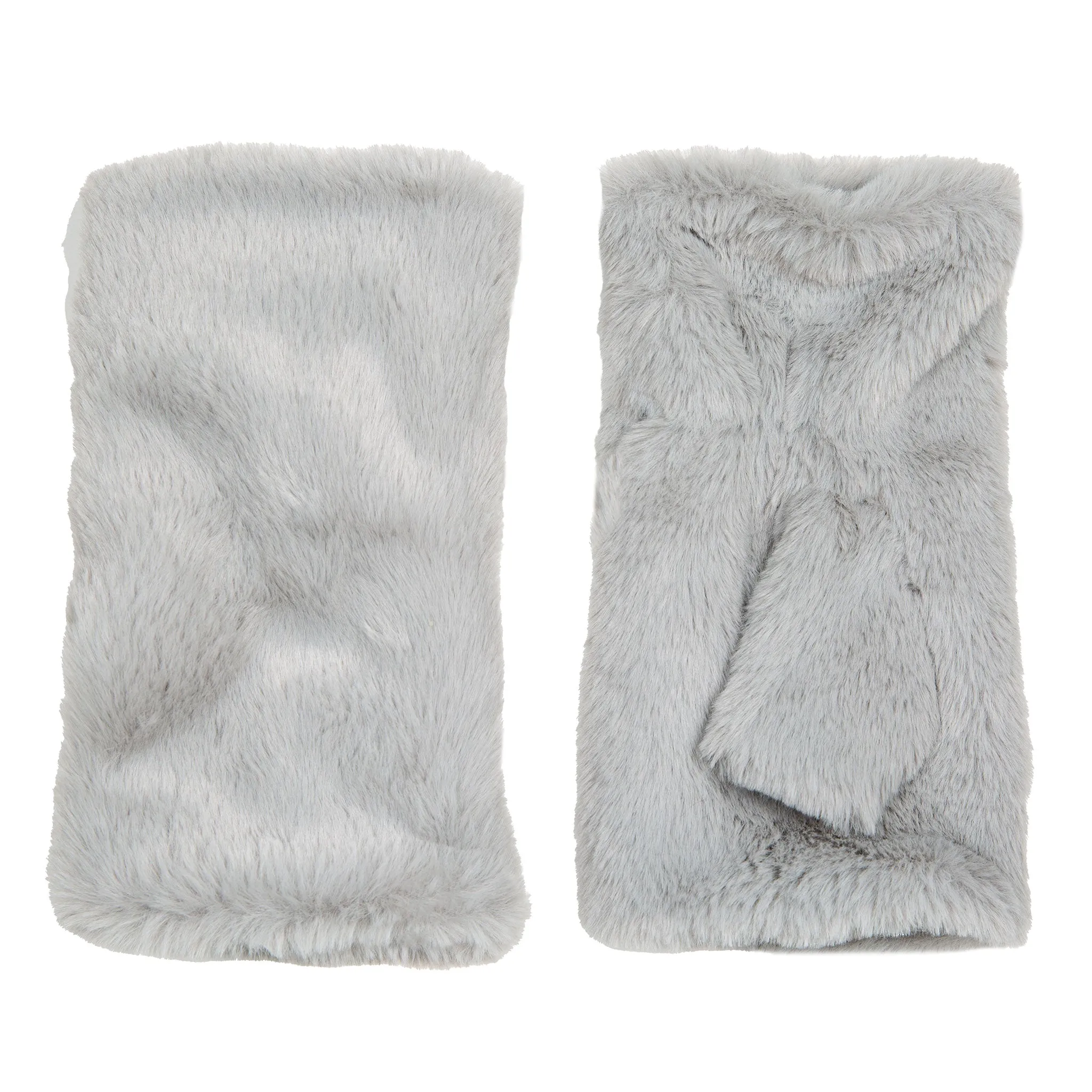 Women’s Fingerless Faux Fur Mittens