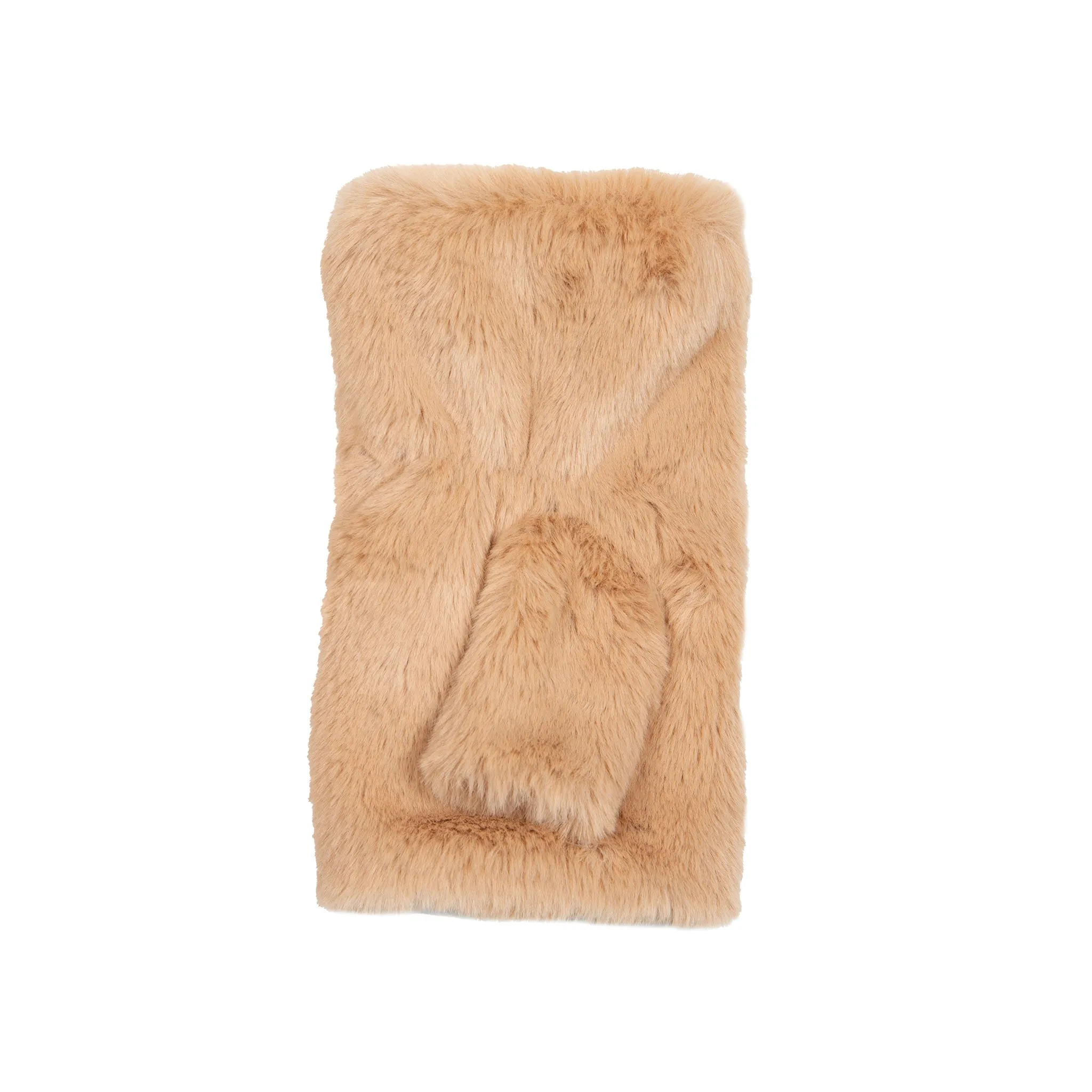 Women’s Fingerless Faux Fur Mittens