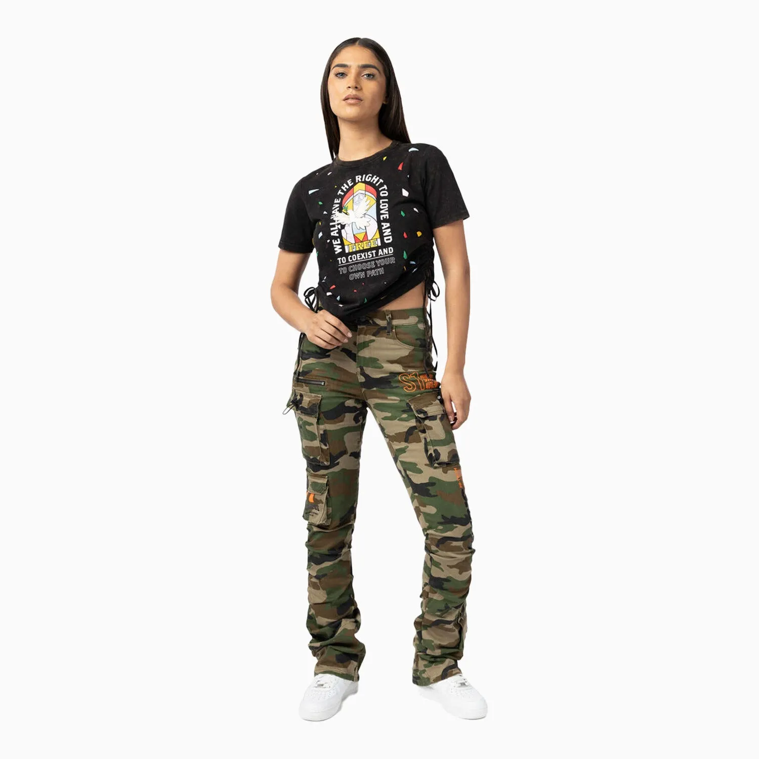 Women's High Rise Utility Twill Stack Pant