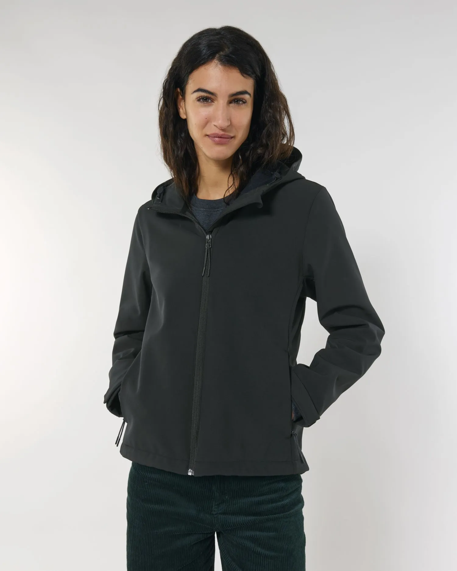 Women's Hooded Water-Repellent Softshell Jacket - 342 GSM | Stella Discoverer STJW159