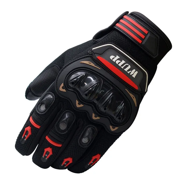 WUPP Motorcycle Gloves Touch Screen Waterproof Breathable Wearable Anti-skid Resistance Summer Winter Full-Finger Protective Gloves, Size: XL