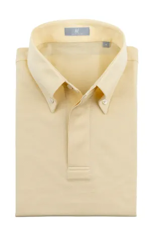 Yellow Button Down Collar Polo - Short Sleeve Davis Fit (Slim)